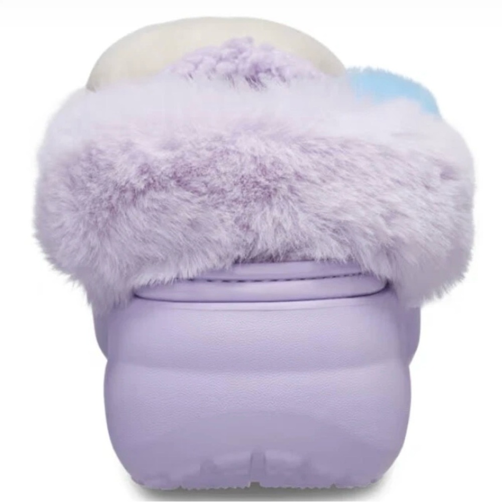NWT Crocs Classic Platform Lined Charm Clog Lavender Purple Women’s Size 6 - Picture 3 of 17